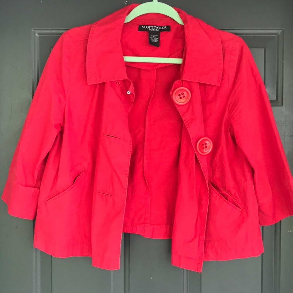 Petite Red Retro Mini Blazer